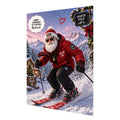 Personalised Christmas Card - Santa Skiing