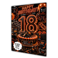 18th Birthday Card for Boys Personalised, Son, Grandson, Nephew,  A5 Size