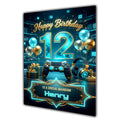 12th Birthday Card Boys Personalised, Son, Grandson, Gaming, Gamer A5 Size