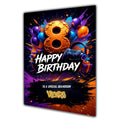 8th Birthday Card Boys Personalised, Son, Grandson, Gaming, Gamer A5 Size