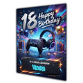 18th Birthday Card Boys Personalised, Son, Grandson, Gaming, Gamer A5 Size