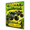 Monster Truck Birthday Card Boys Personalised, Son, Grandson, A5 Size