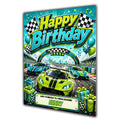 Birthday Card For Boys, Grandson, Son, Nephew, Great, Personalised Racing Cars