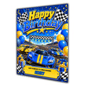 Racing Car Birthday Card Boys Personalised, Son, Grandson, A5 Size