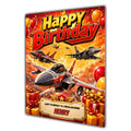 Birthday Card For Boys, Grandson, Son, Nephew, Great, Personalised Fighter Jet Plane Aircraft