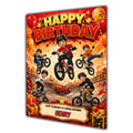 Bike Birthday Card Boys Personalised, Son, Grandson, Nephew A5 Size