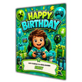Gaming Birthday Card Boys Personalised, Son, Grandson, Nephew A5 Size
