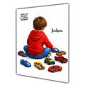 Cars Racing Birthday Card Boys Personalised, Son, Grandson, Nephew A5 Size