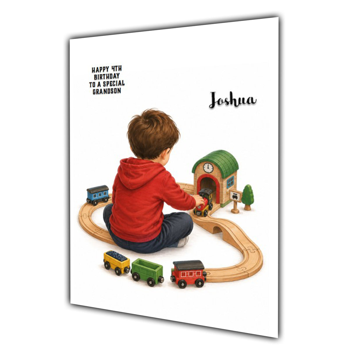 Train Birthday Card Boys Personalised, Son, Grandson, Nephew A5 Size
