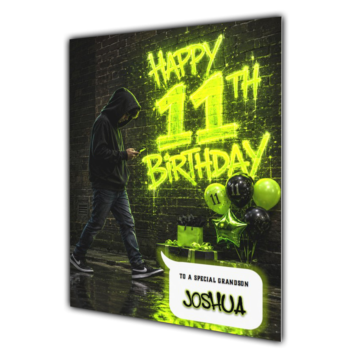 11th Birthday Card for Boys Personalised, Son, Grandson, Nephew,  A5 Size