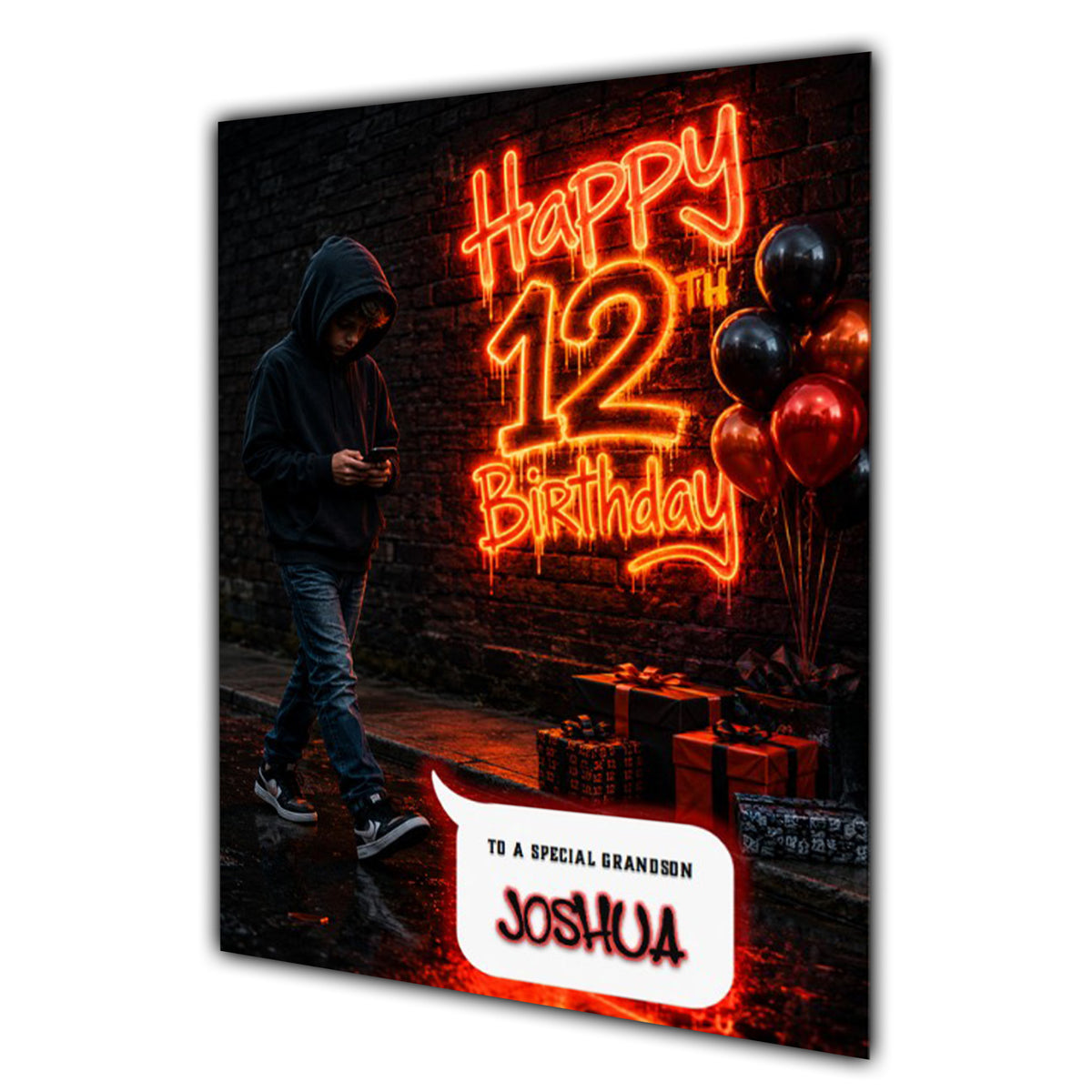 12th Birthday Card For Boys, Grandson, Son, Nephew, Great, Personalised, Urban Mobile,