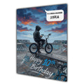 10th Birthday Card for Boys Personalised, Son, Grandson, Bike,  A5 Size