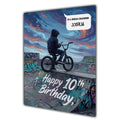 10th Birthday Card for Boys Personalised, Son, Grandson, Bike,  A5 Size