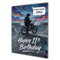11th Birthday Card for Boys Personalised, Son, Grandson, Bike,  A5 Size