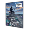 12th Birthday Card for Boys Personalised, Son, Grandson, Bike,  A5 Size