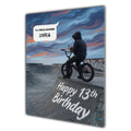 13th Birthday Card for Boys Personalised, Son, Grandson, Bike,  A5 Size