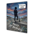 11th Birthday Card for Boys Personalised, Son, Grandson, Scooter,  A5 Size