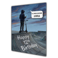 12th Birthday Card for Boys Personalised, Son, Grandson, Scooter,  A5 Size