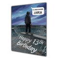 13th Birthday Card Boys Personalised, Son, Grandson, Skateboard,  A5 Size