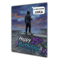 15th Birthday Card Boys Personalised, Son, Grandson, Skateboard,  A5 Size