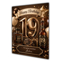 19th Birthday Card For Men, Grandson, Son, Nephew, Dad, Uncle, Grandad, Personalised, Male, Masculine, Trendy,