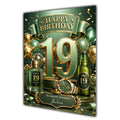 19th Birthday Card Men Personalised, Son, Grandson, Nephew,  A5 Size