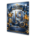 19th Birthday Card Men Personalised, Son, Grandson, Nephew,  A5 Size