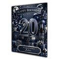 20th Birthday Card Men Personalised, Son, Grandson, Nephew,  A5 Size