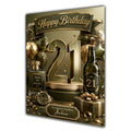 21st Birthday Card Men Personalised, Son, Grandson, Nephew,  A5 Size