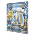 40th Birthday Card Men Personalised, Son, Grandson, Nephew,  A5 Size