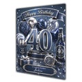 40th Birthday Card Men Personalised, Son, Grandson, Nephew,  A5 Size