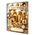 50th Birthday Card Men Personalised, Son, Grandson, Nephew,  A5 Size
