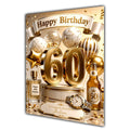 60th Birthday Card Men Personalised, Son, Grandson, Nephew,  A5 Size