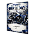 Motorbike Birthday Card Men Personalised Son Brother Dad  Husband A5 Size