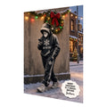 Personalised Christmas Card - Hooded Santa Using a Phone