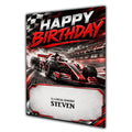 Birthday Card Men Personalised Son Brother Dad  Husband Racing Car A5 Size