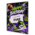 Birthday Card Men Personalised Son Brother Grandson Basketball A5 Size