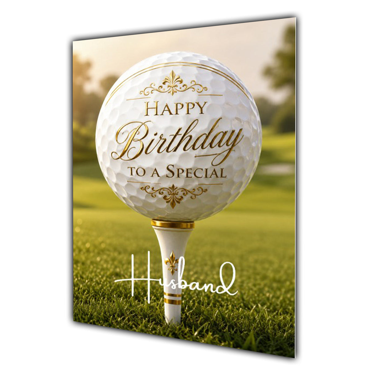 Personalised Birthday Card - Golf Ball on a Tee