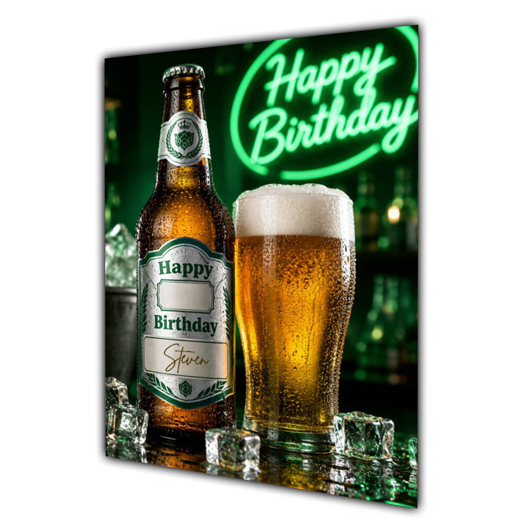 Birthday Card Men Personalised Son Husband Grandson Dad Beer A5 Size