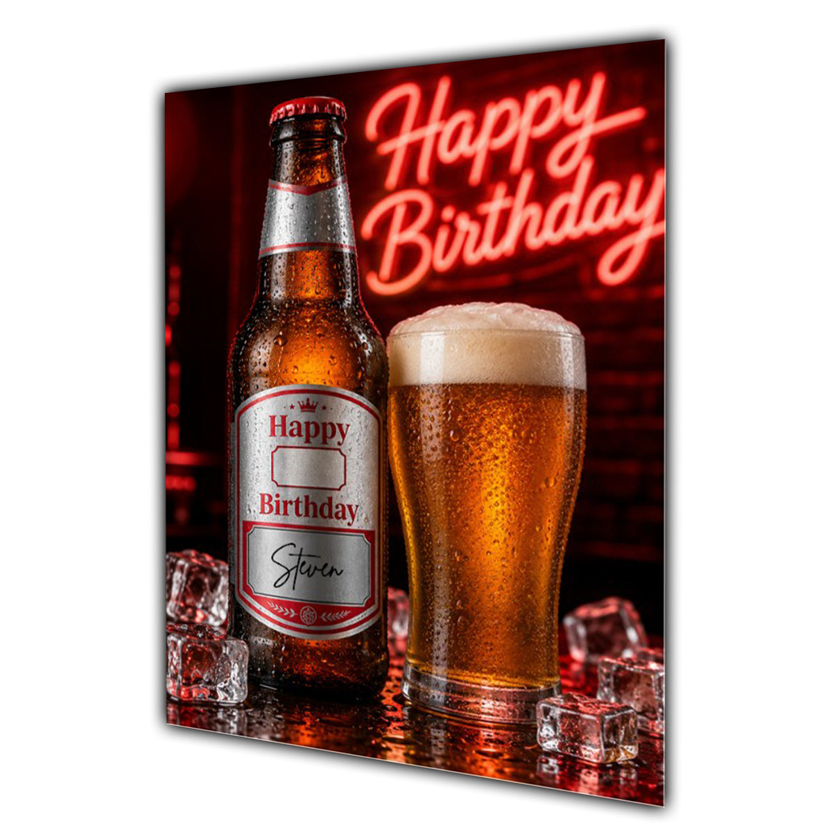 Birthday Card Men Personalised Son Husband Grandson Dad Beer A5 Size