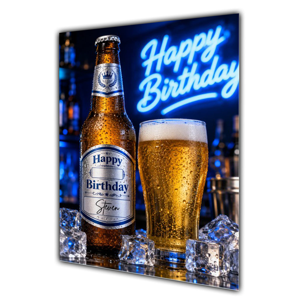 Birthday Card Men Personalised Son Husband Grandson Dad Beer A5 Size