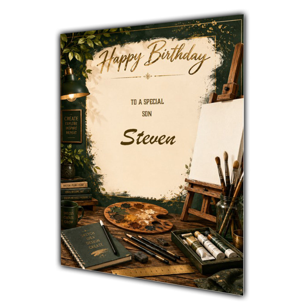 Birthday Card Men Personalised Son Husband Grandson Dad Artist A5 Size