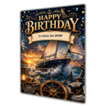 Birthday Card Men Personalised Son Husband Dad Grandson Sailing A5 Size