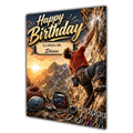 Birthday Card Men Personalised Son Husband Dad Grandson Climbing A5 Size