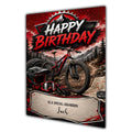 Birthday Card Men Personalised Husband Dad Grandad Grandson Biking A5 Size