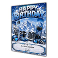 Birthday Card Men Personalised Husband Dad Son Grandson Skiing A5 Size