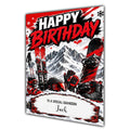 Birthday Card Men Personalised Husband Dad Son Grandson Skiing A5 Size