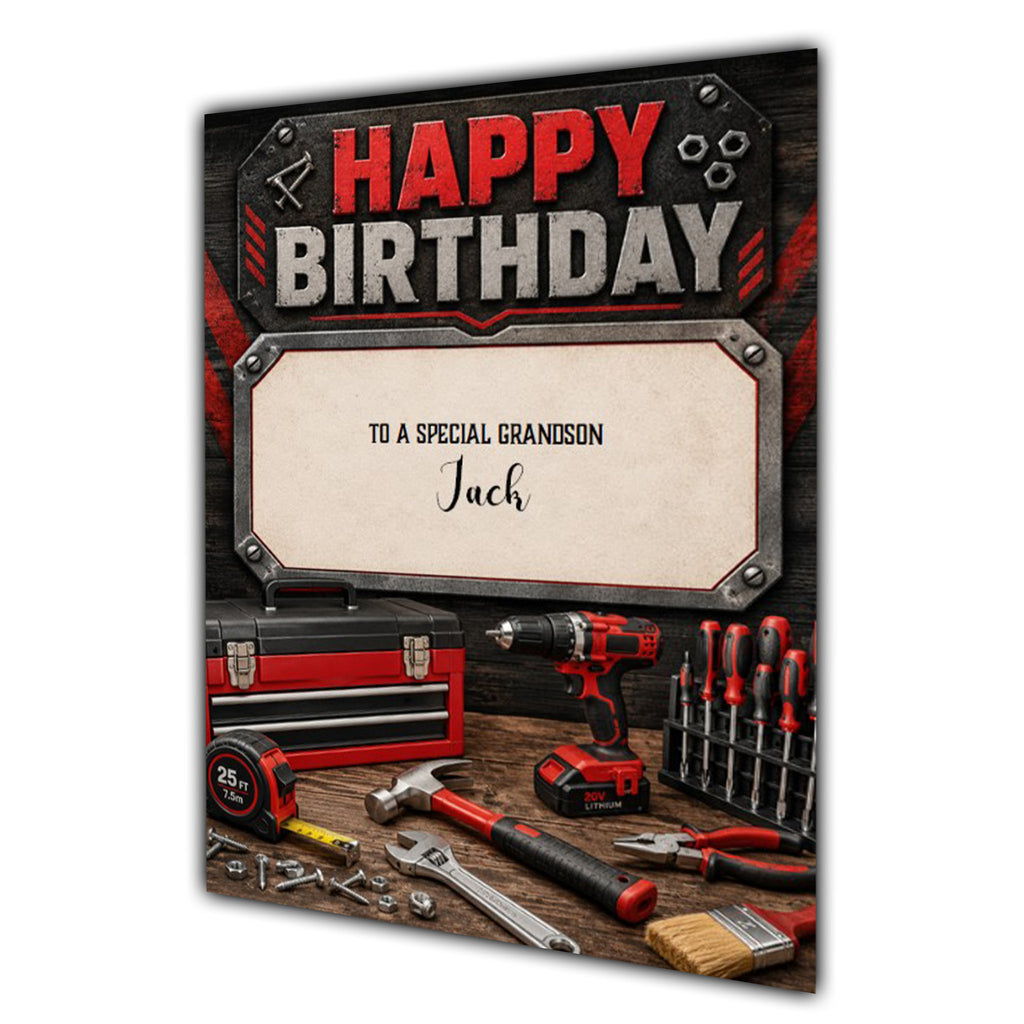 Birthday Card Men Personalised Husband Dad Son Grandson DIY A5 Size