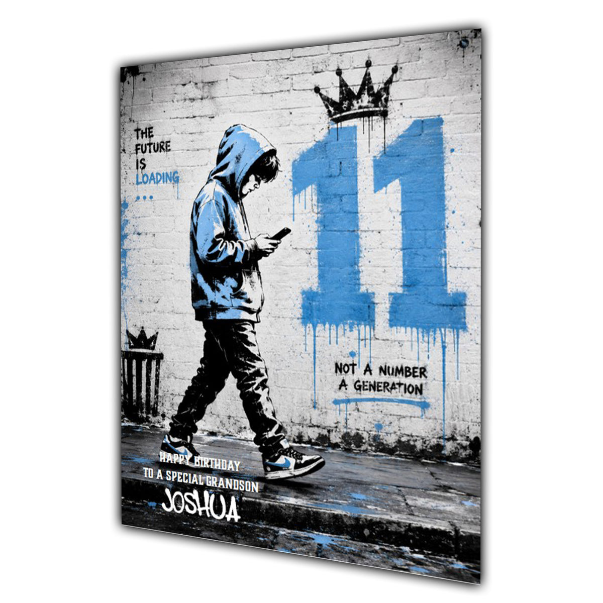 11th Birthday Card For Boys, Grandson, Son, Nephew, Godson, Great, Personalised, Trendy, Modern,