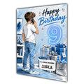 9th Birthday Card for Boys Personalised, Son, Grandson, Nephew,  A5 Size